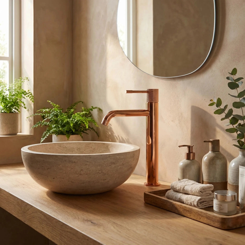 Rubinetto Da Lavabo Rea Venti Copper High