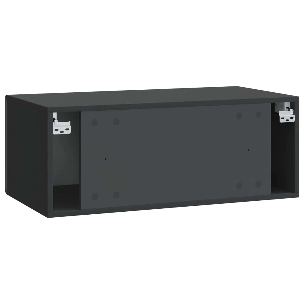 Mobile Porta TV da Muro 59,5 x 31 cm Nero Legno ingegnerizzato 898876