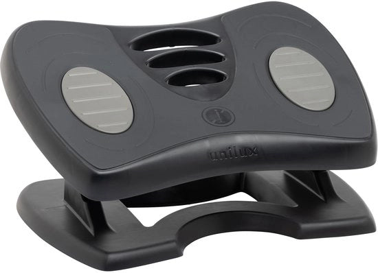 Supporto per piedi ergonomico Nymphea, regolabile in altezza, antiscivolo, grigio