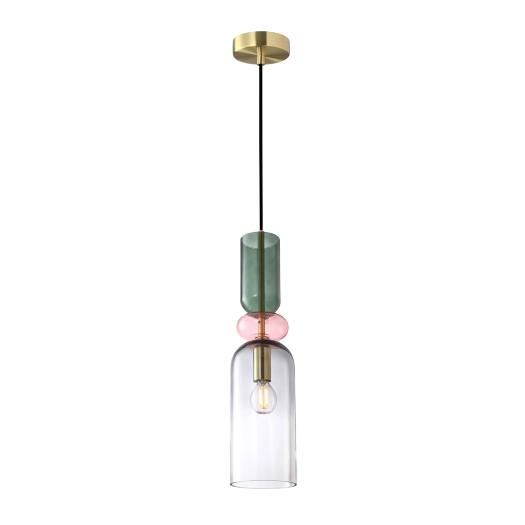 Lampada a sospensione Manso vetro multicolor Italux