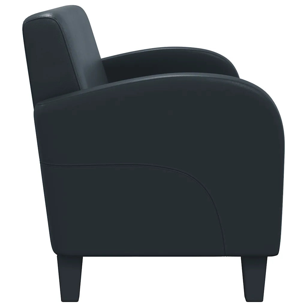 Set Divani 2 pz in Similpelle Nero