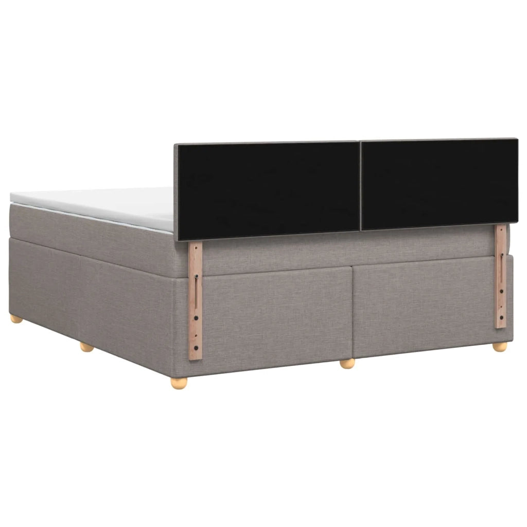 Letto box spring con materasso Tortora 140 x 200 cm Tessuto 3450976