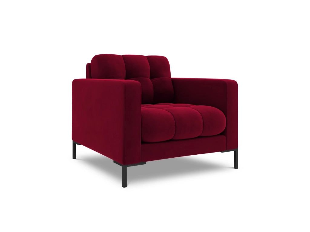Cosmopolitan Design - Poltrona "Bali" in velluto rosso 