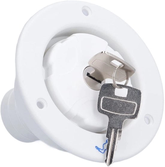 Ingresso acqua universale - Lekvrij - Sicuro da utilizzare - Adatto per camper e caravan - Con 2 chiavi e accendino di riserva