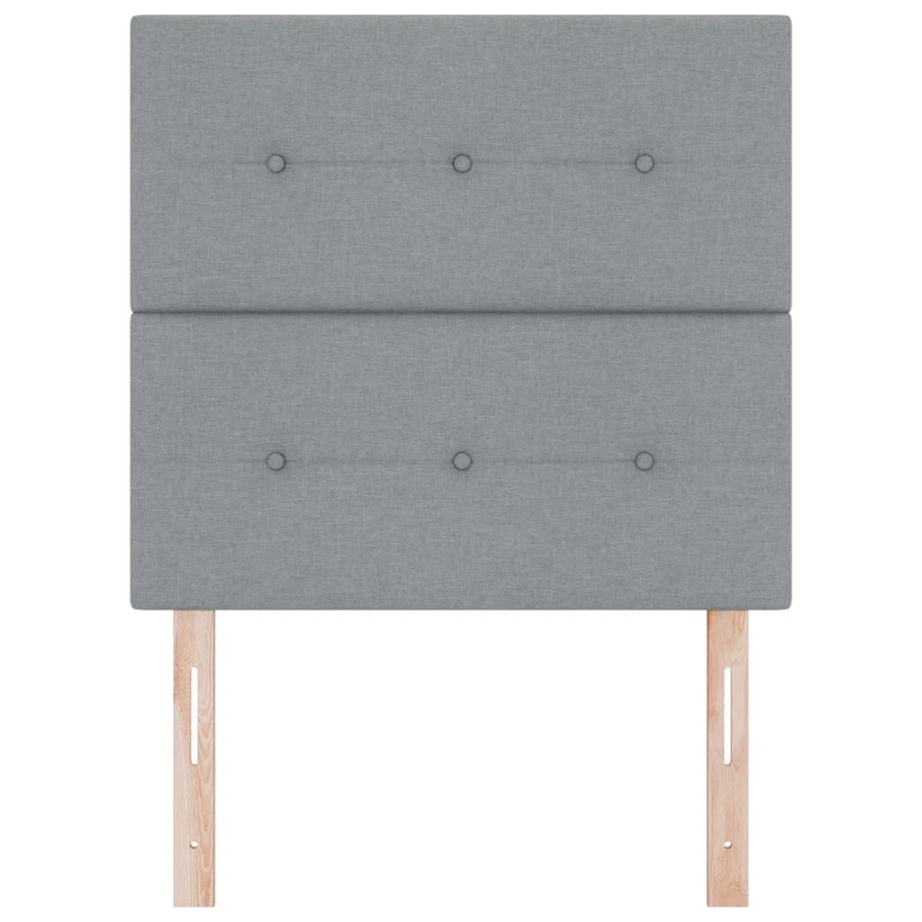 Testiera LED con strisce LED Grigio chiaro 90 cm Tessuto 3338397