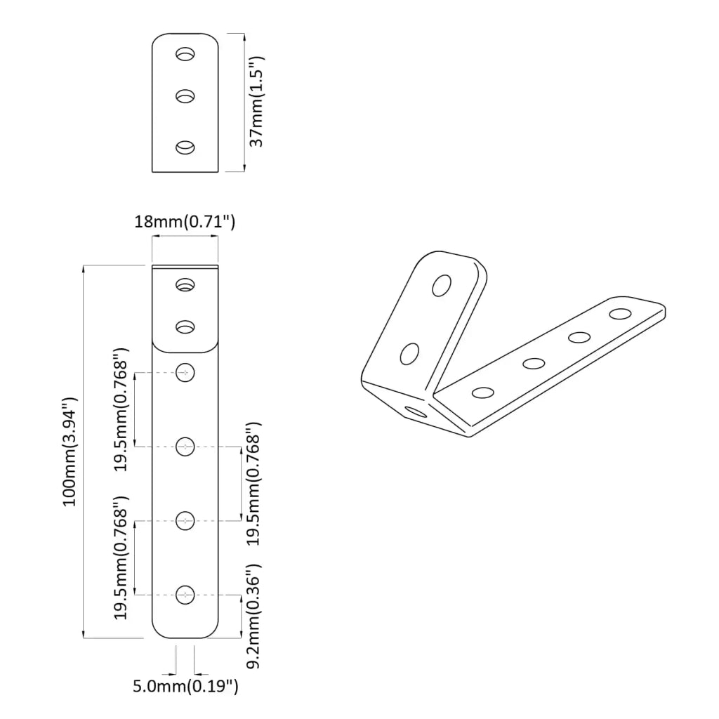 Ganci 2 pcs Nero M5 x 110 mm Ferro 865001