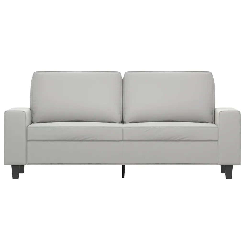 Divano a 2 Posti Grigio Chiaro 140 cm in Tessuto Microfibra 348982