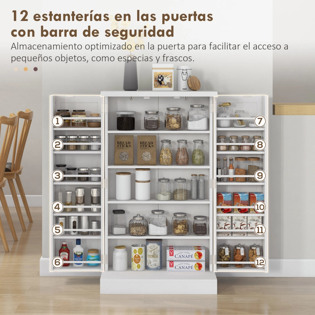 Armadio da Cucina con Ante e Ripiani ¨C Minimal ¨C 60x30x104 Bianco