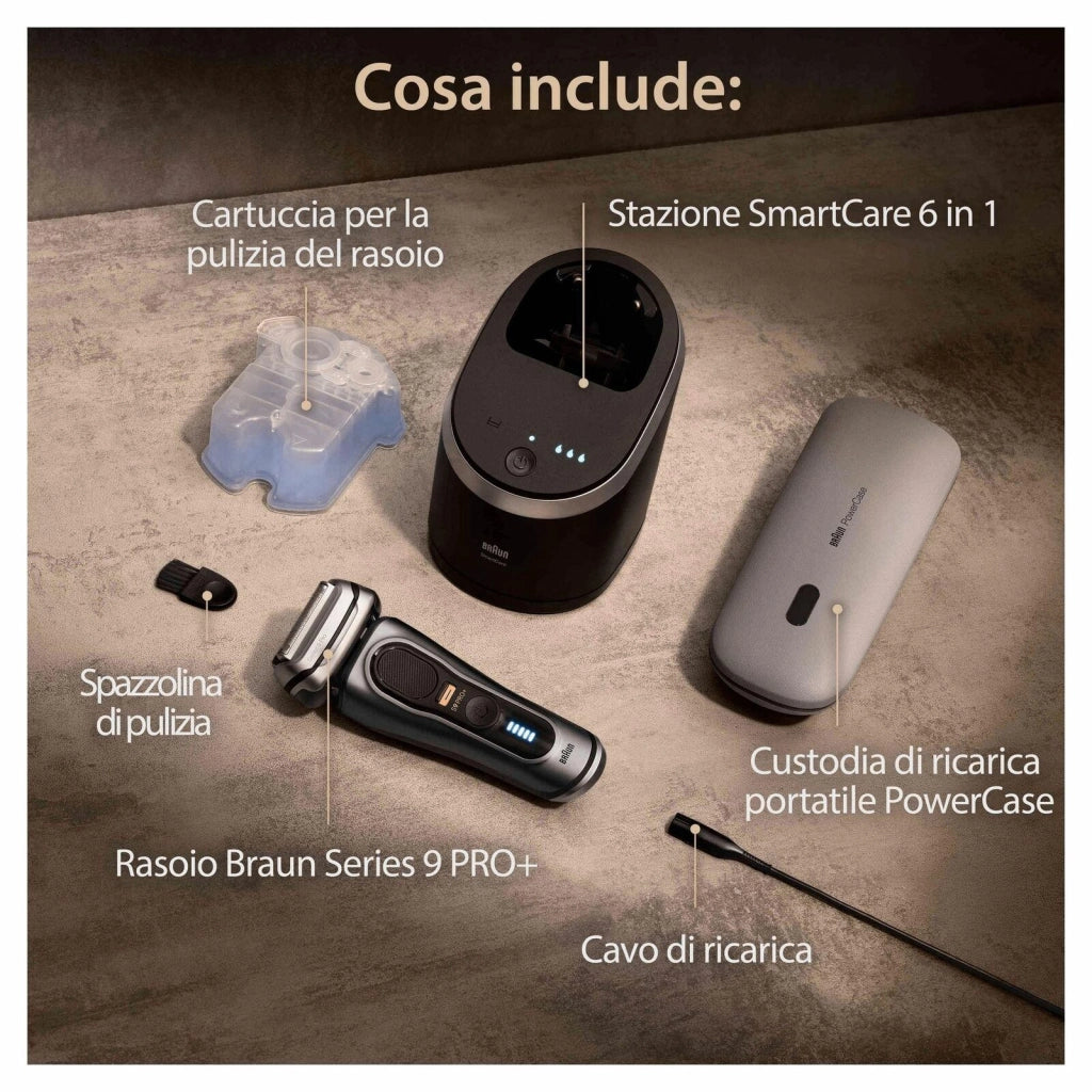 Braun Series 9 Pro+ 9575cc Wet & Dry Rasoio Trimmer Metallico