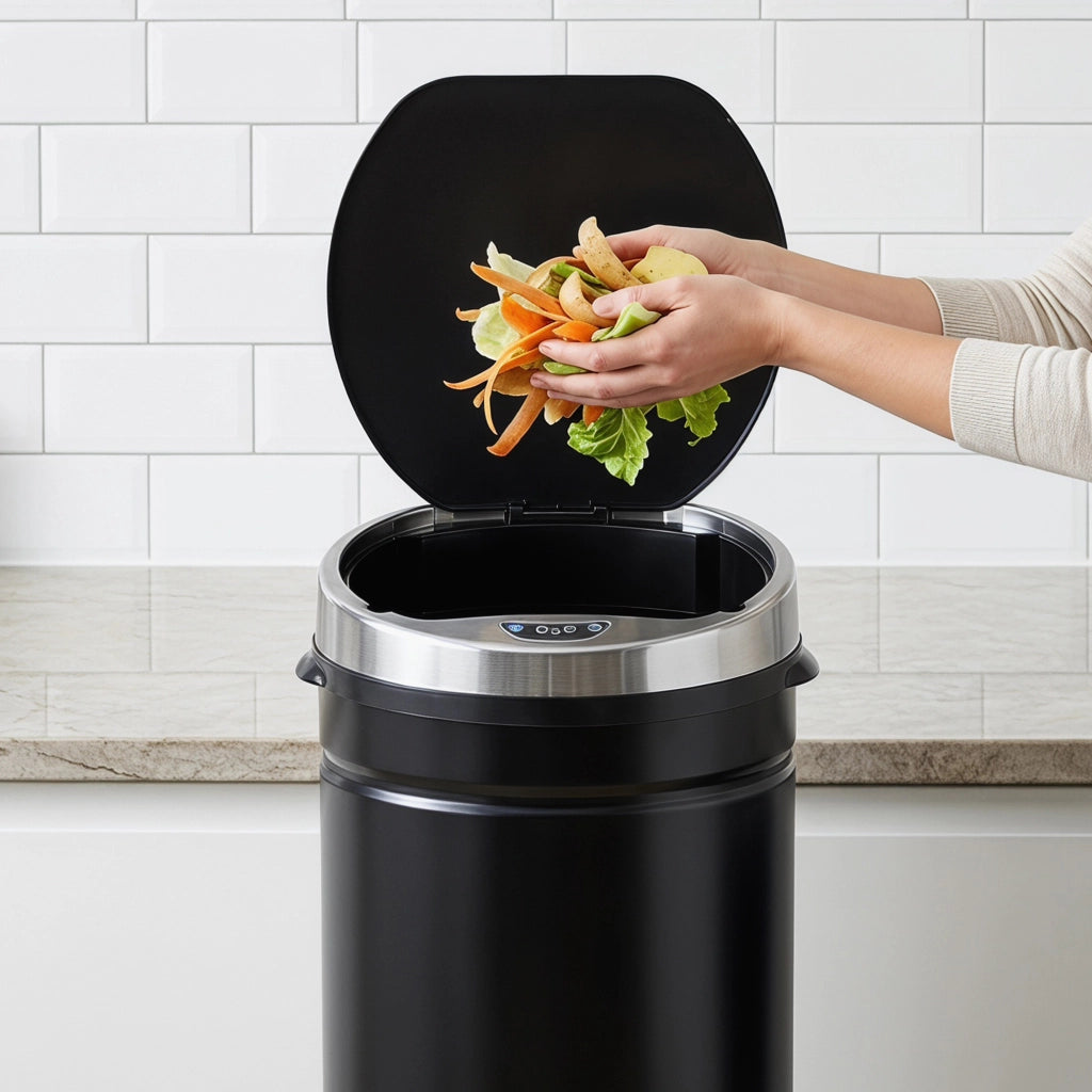 Cestino Sensorizzato 50L ¨C Minimal ¨C Acciaio Inox, Infrarosso, Automatico