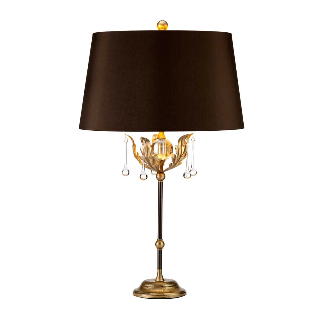 Lampada tavolo Amarilli bronzo oro cristalli E27 Elstead