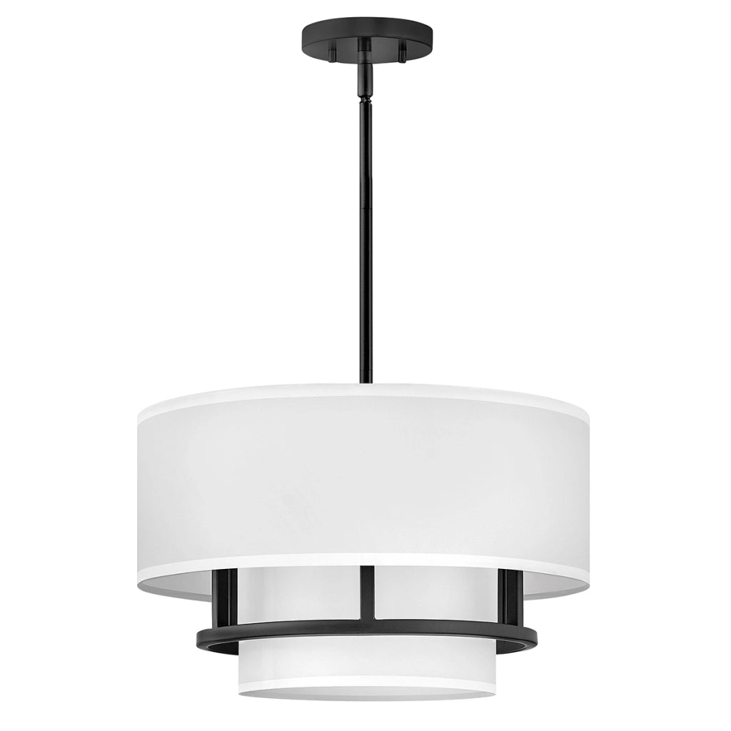 Lampada da soffitto Hinkley Graham nera 3xE14 40W Ø40,6cm