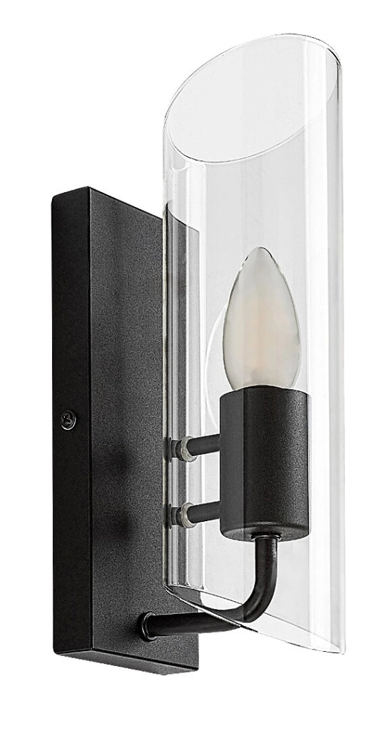 Applique bagno nera vetro E14 12W IP44 Teodoro Rabalux