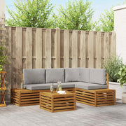Set di divani da esterno 5 Pezzo Grigio Naturale e Chiaro 3375446