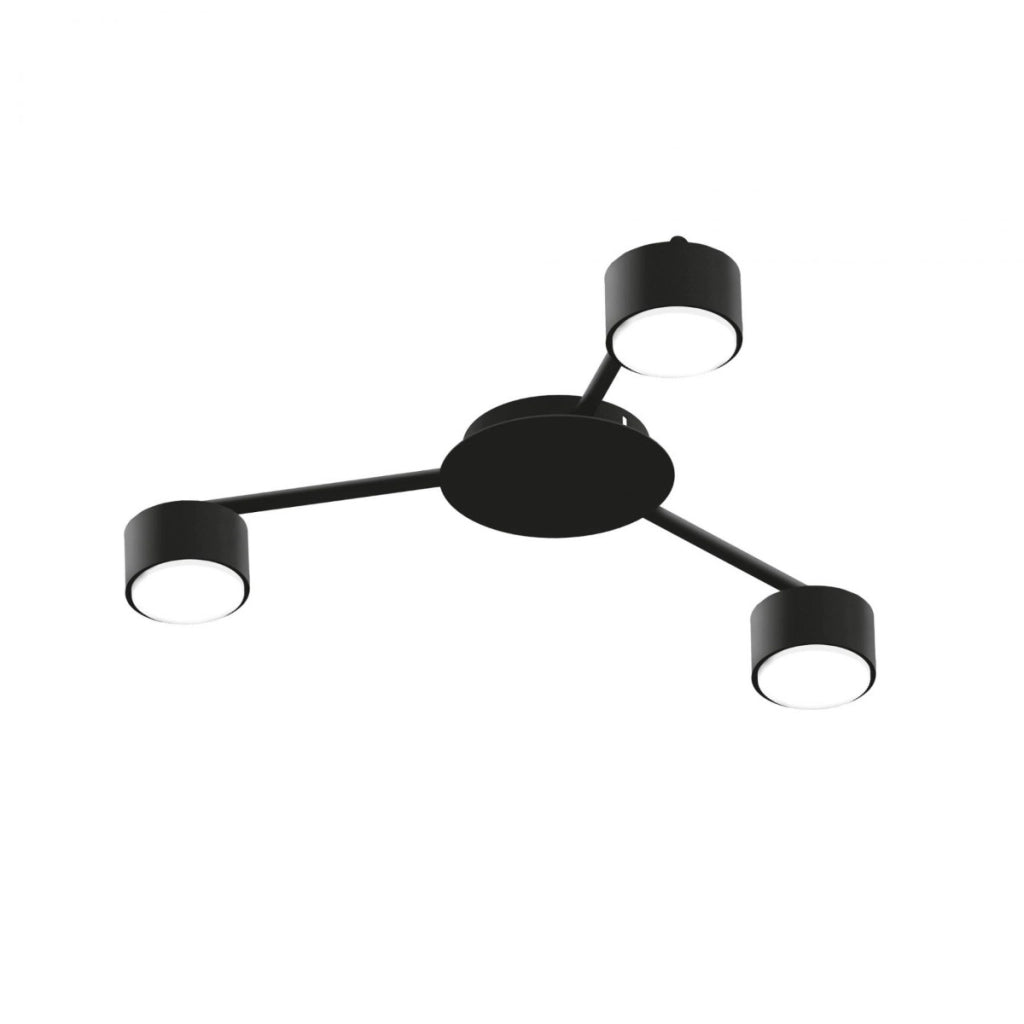 Plafoniera moderna nera 3xGX53 Videx