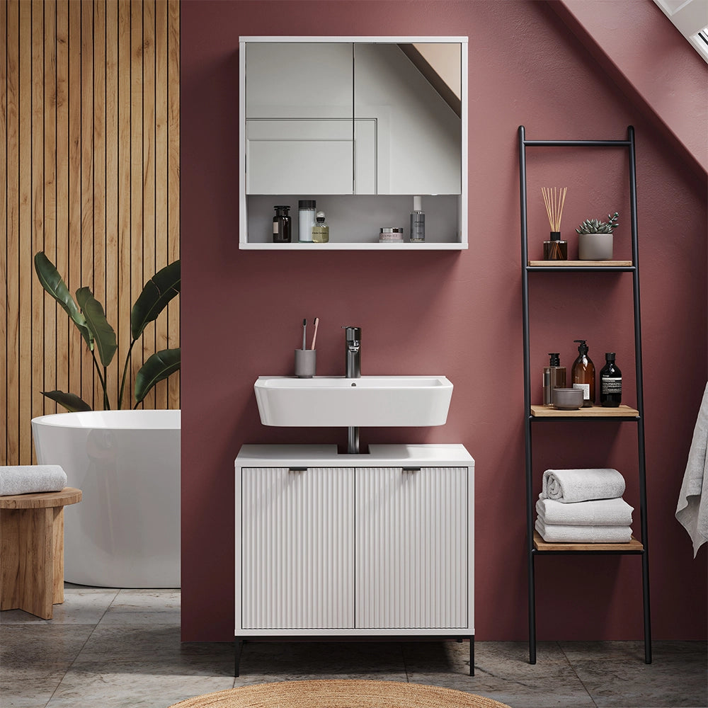 Vicco Mobiletto Bianco 70 x 63 cm con 2 porte