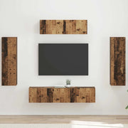 Mobile TV-Credenza per TV 5 pcs Legno vecchio