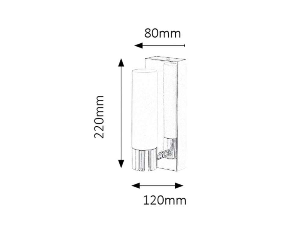 Applique moderna LED 5W cromata Jim 5749 Rabalux IP44