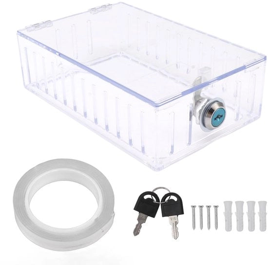 Scatola Termo Regolabile Protezione Grande - Protezione Termo Regolabile - Cassetta Acrilica - Chiave - Accessori - Resistente a Urto