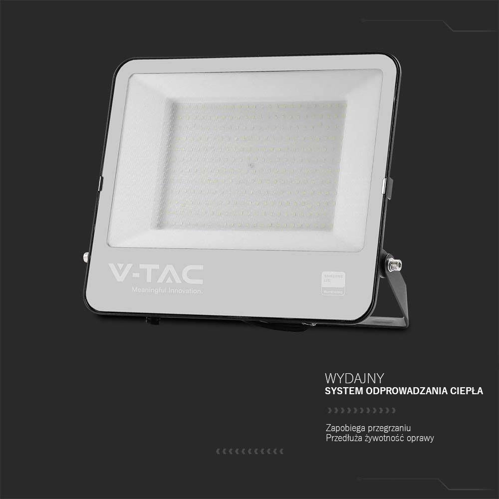 Faro LED 200W 6500K 17540lm IP65 Samsung Nero V-TAC