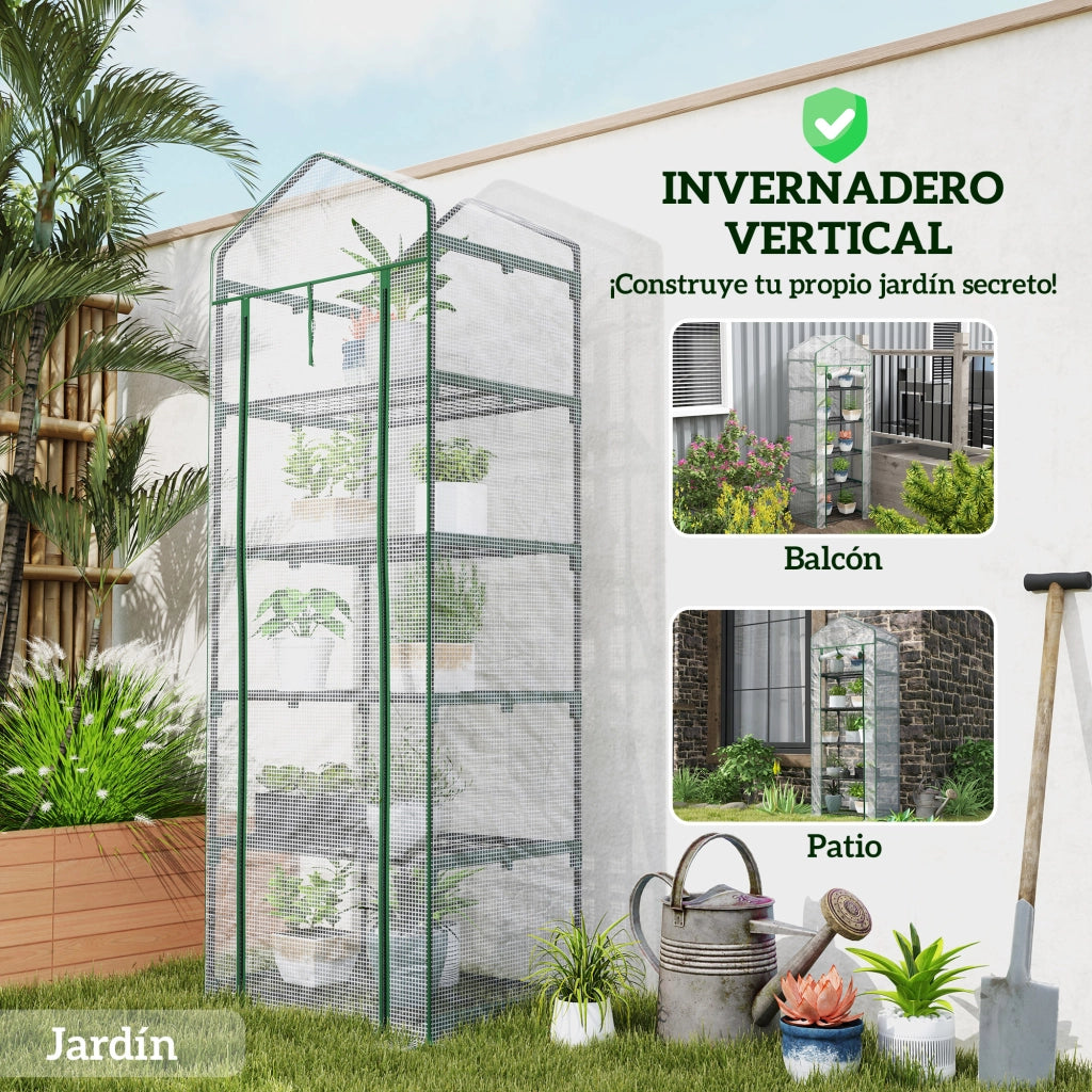 Serra da Esterno con 5 Ripiani ¨C Minimal ¨C 69x49x193 cm