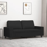 Divano a 2 Posti-Sofa 2 Posti Nero 120 cm in Tessuto 383019