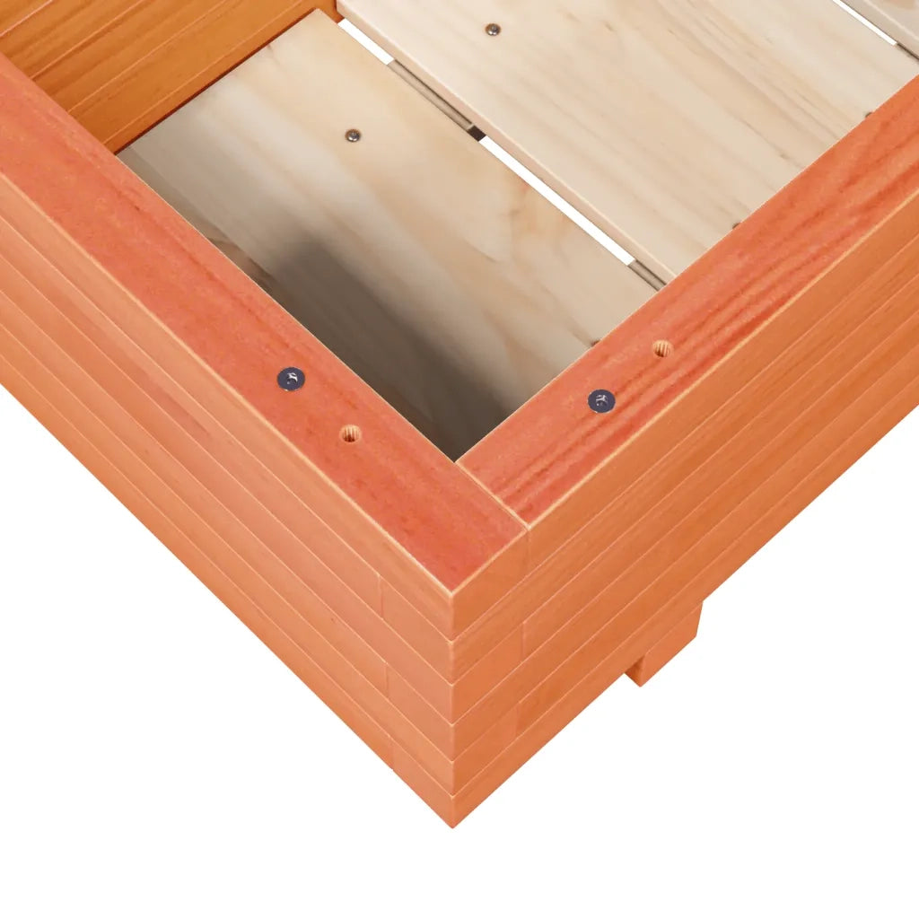 Fioriera | Cassetta per fiori | Vaso Giardino Marrone Cera 70x40x26,5cm Legno Massello Pino