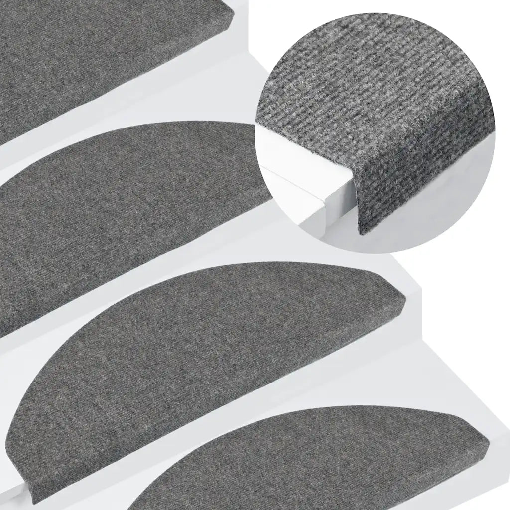 Tappetini Autoadesivi per Scale 30 pz Grigi 65x22,5x3,5 cm 3365912