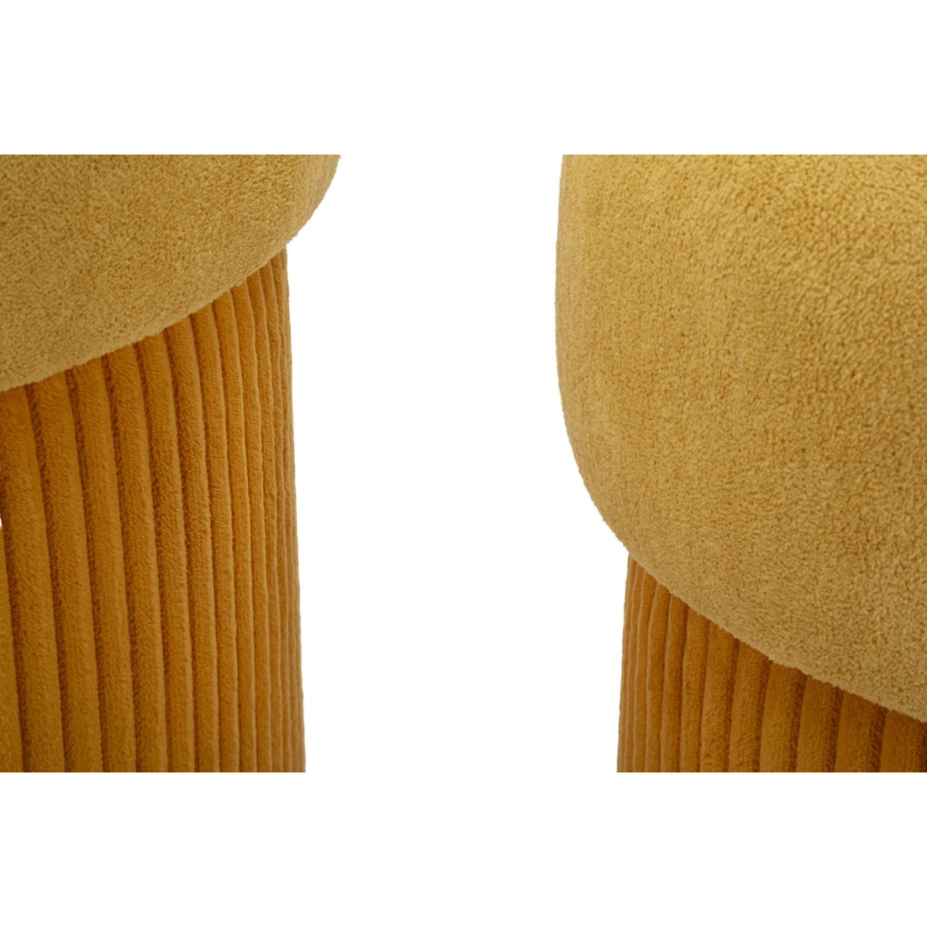 Pouf VKH722, Giallo, MDF, 44x42x42 cm