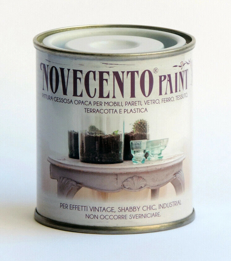Pittura Gessosa Opaca Shabby Chic per Mobili Pareti Vetro Gesso Novecento Paint Colore: Blu Impero, Formato: 125 Ml