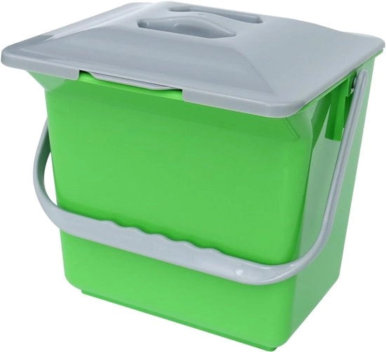 Contenitore di compost per cucina - 6L - Verde - Duraturo - Ecologico - Facile da utilizzare