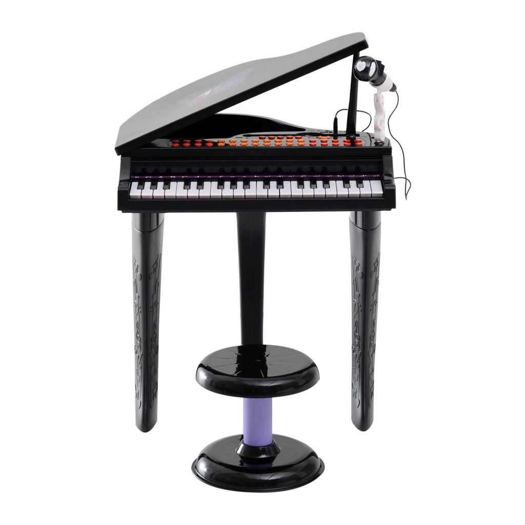 Piano per bambini con microfono e sgabello ¨C Minimal ¨C Nero