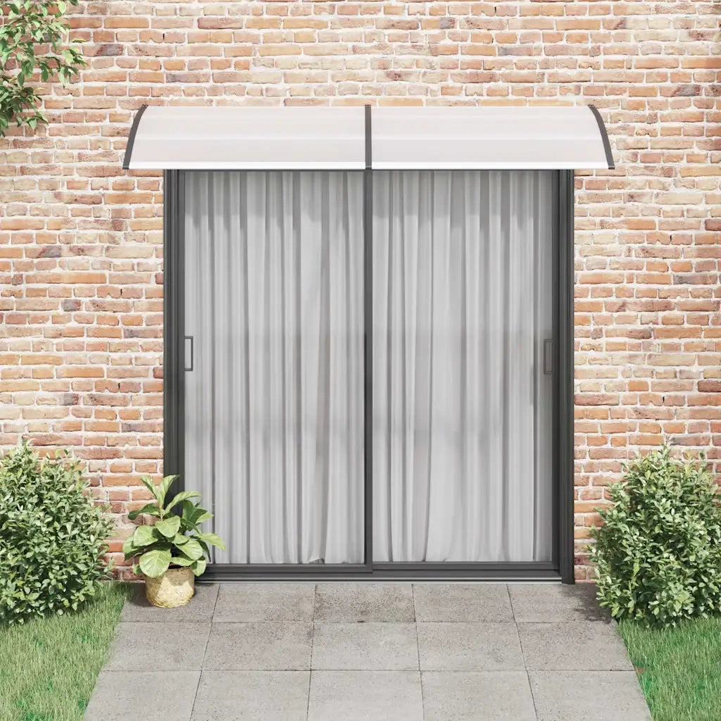Pensilina per Porta Nera e Trasparente 240x75 cm in PC 144816