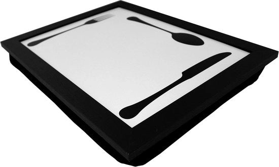 Tavolo da ginocchia con cuscino - Comodo e Pratico - nero - 1 pezzo