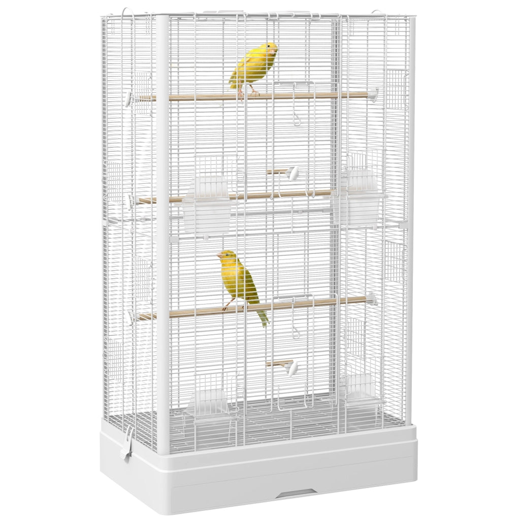 Gabbia per Uccelli ¨C Minimal ¨C Bianco 61x36.5x98 cm