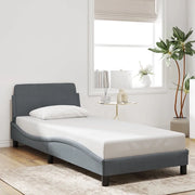 Giroletto-Struttura Letto Dover Grigio Scuro 80x200 cm Velluto