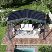 Pergola a doppia falda 3x4 m - Antracite