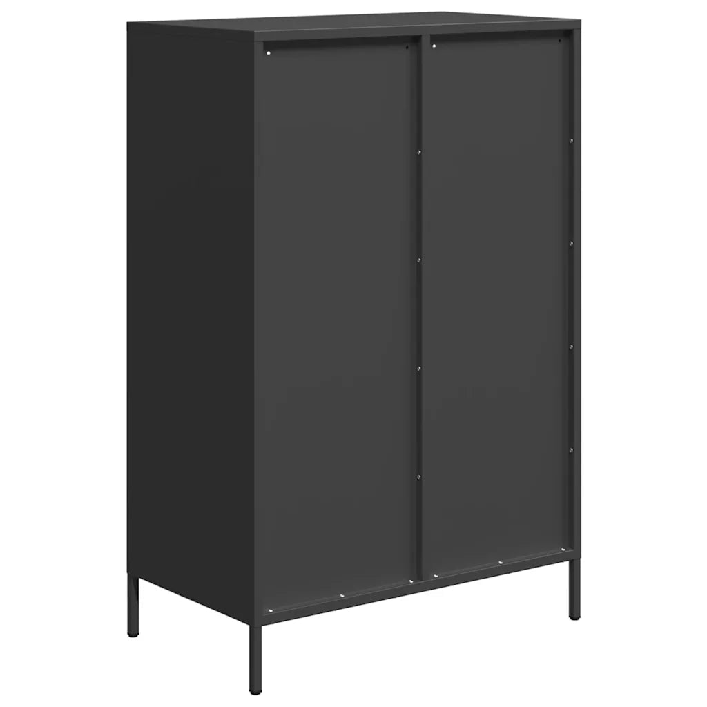 Credenza Nera 68x39x101,5 cm in Acciaio