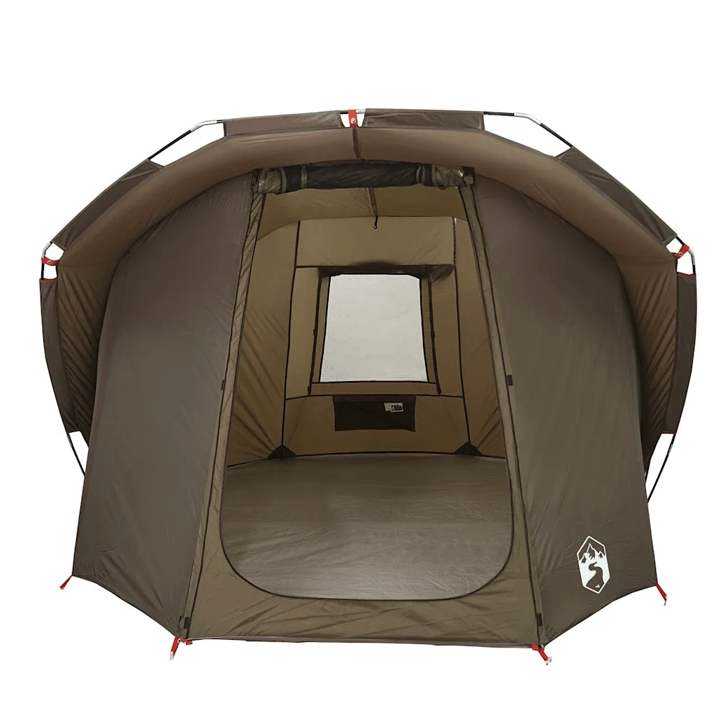 Tenda da Pesca per 4 Persone Marrone Impermeabile