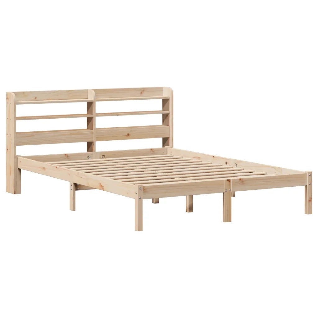 Letto senza Materasso-Struttura Letto 150x200 cm in Legno Massello di Pino 713495