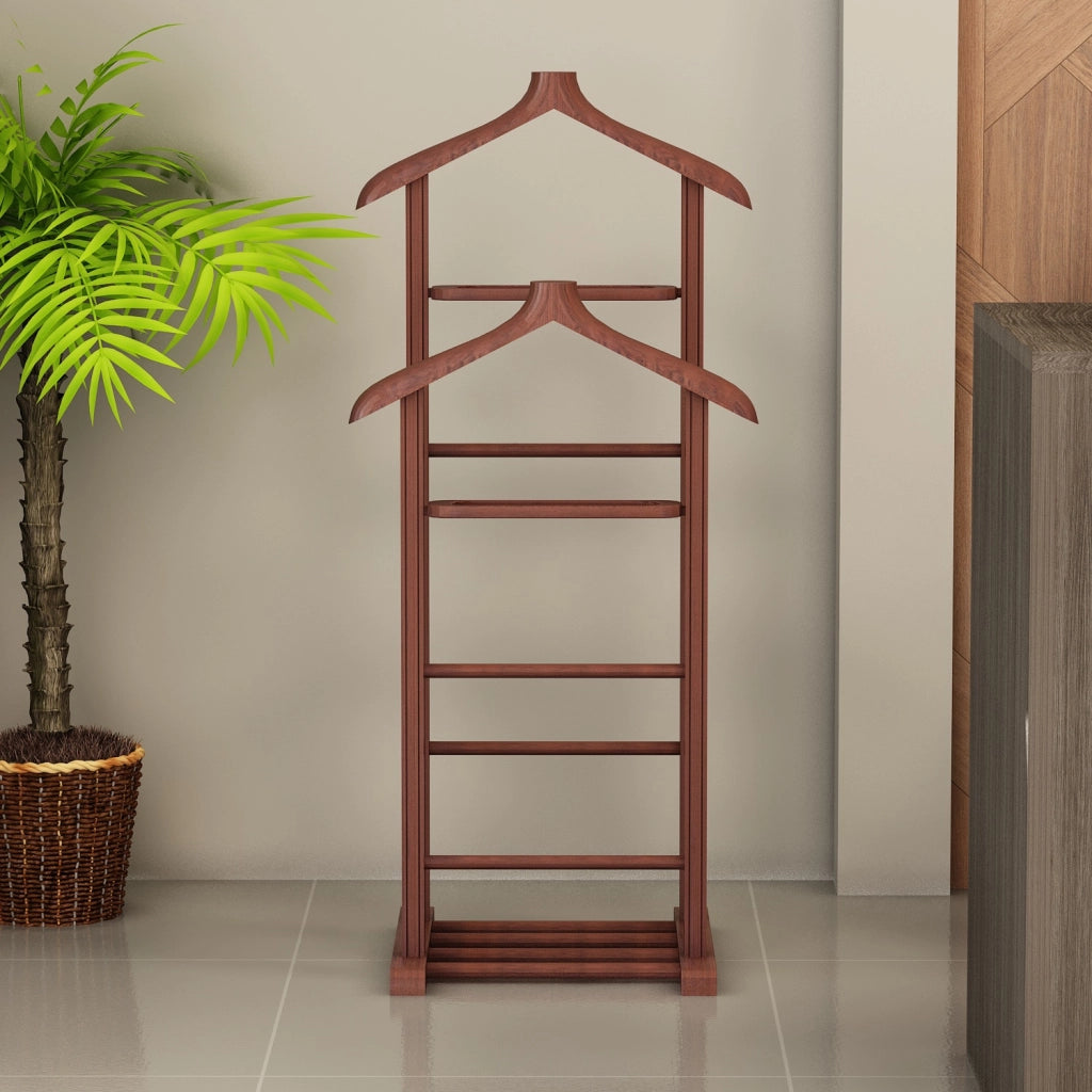 Appendiabiti in legno "Beta" - 33 x 46 x 120 cm - Marrone