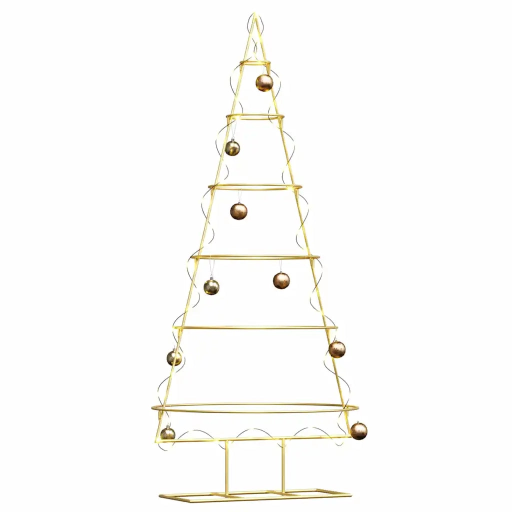 Albero di Natale in metallo con supporto Oro 148 cm 42019154