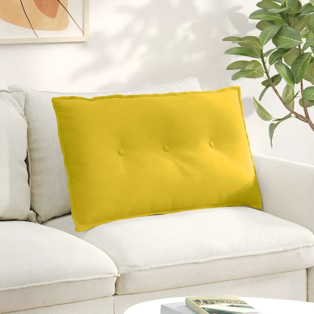 Cuscino per Schiena | Cuscino dorsale Giallo 80 x 50 cm Tessuto in Cords