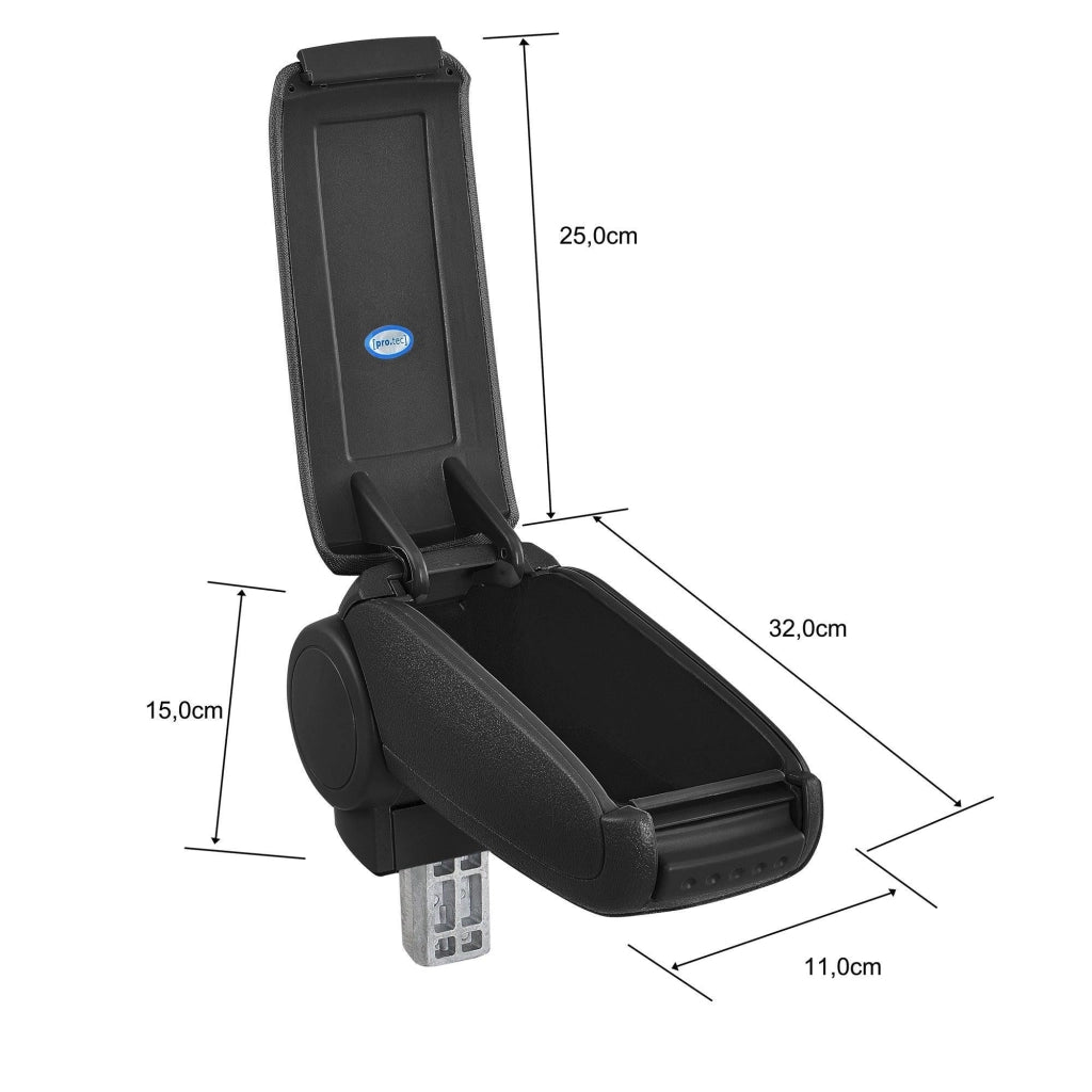 Bracciolo centrale per VW Golf 7 con scomparto imbottito in tessuto nero 03_0000743