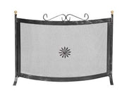 PARASCINTILLE CURVO CON DECORO PER CAMINO  cm.70x65h.
