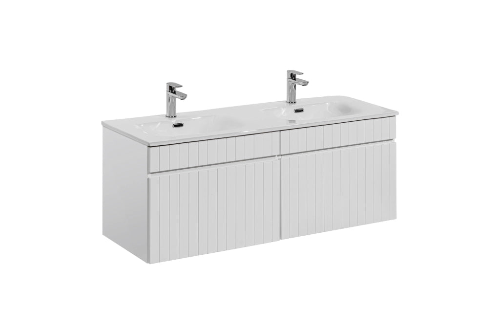 Set mobili bagno 120 cm con lavabo per mobile SKY Iconic White 120 cm