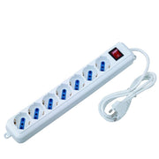 Trade Shop - Multipresa Ciabatta Elettrica 7 Posti Shuko Prese Con Interruttore E Spina 16a -