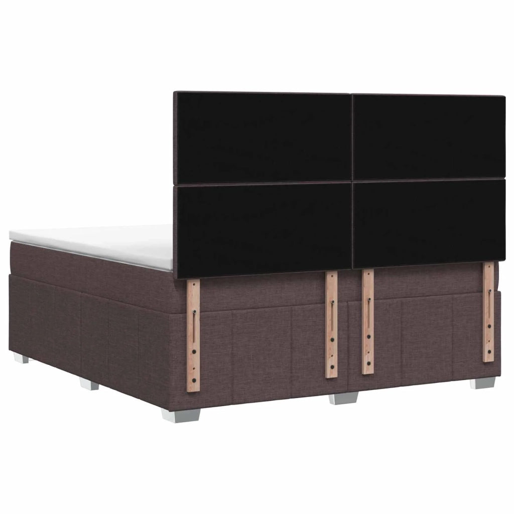 Letto box spring con materasso Marrone Scuro 140 x 200 cm 3454158