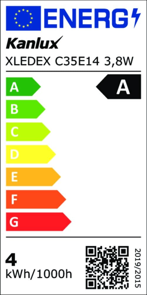 Kanlux Lampadina LED Filamento Candela E14 3,8W 2700K