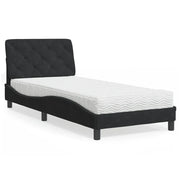 Letto con Materasso-Struttura Letto con Materasso Nero 80x200 cm in Velluto